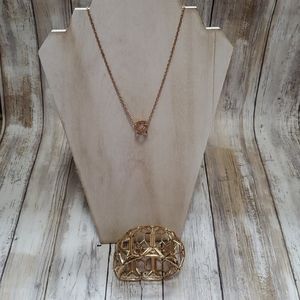 Geometric necklace and bracelet